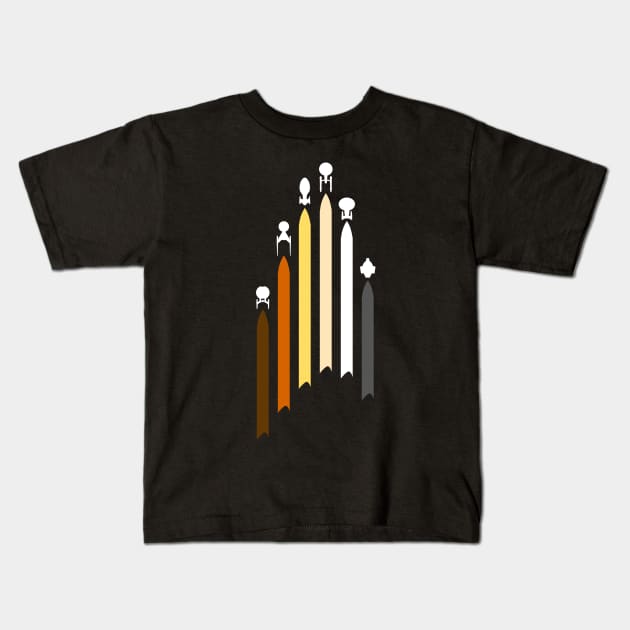 Star Trek Bear Pride Kids T-Shirt by crouteru